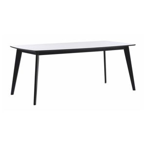 Černobílý jídelní stůl Rowico Griffin, 190 x 90 cm