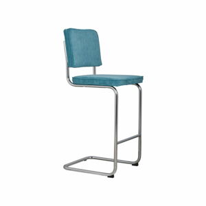 Modrá barová židle Zuiver Ridge Rib