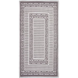 Šedobéžový bavlněný koberec Vitaus Olvia, 80 x 200 cm