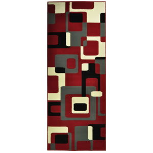 Červený běhoun Hanse Home Hamla Retro, 80 x 200 cm