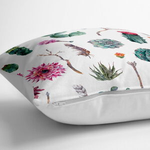 Povlak na polštář s příměsí bavlny Minimalist Cushion Covers Succulent, 70 x 70 cm