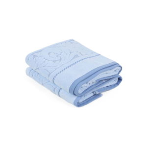Sada 2 rmodrých ručníků z bavlny Sultan, 50 x 90 cm