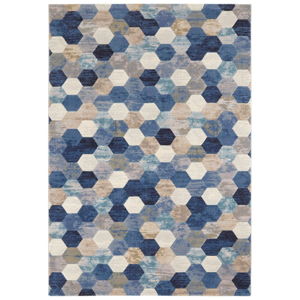 Modro-krémový koberec Elle Decor Arty Manosque, 120 x 170 cm