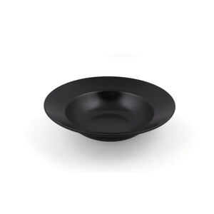 Černý hluboký  talíř z kameniny ø 26 cm – Hermia