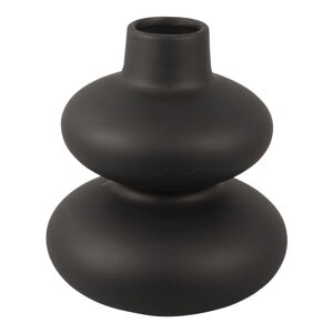Černá keramická váza Karlsson Circles, výška 19,4 cm