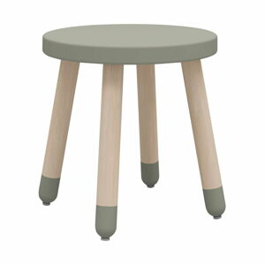 Šedozelená dětská stolička Flexa Dots, ø 30 cm
