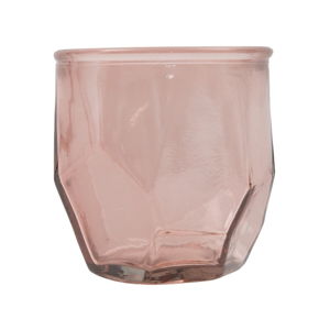 Růžový svícen z recyklovaného skla Mauro Ferretti Ambra, ⌀ 9 cm
