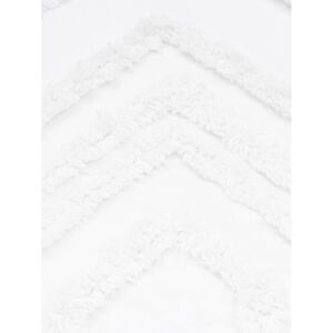 Bílý bavlněný pléd Westwing Collection Faye, 240 x 260 cm