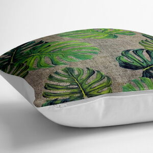 Povlak na polštář s příměsí bavlny Minimalist Cushion Covers Banana Leaves, 70 x 70 cm