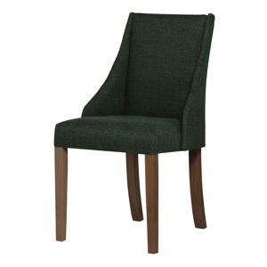 Tmavě zelená židle s tmavě hnědými nohami z bukového dřeva Ted Lapidus Maison Absolu