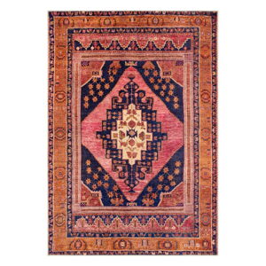 Oranžovo-růžový koberec Floorita Senneh, 160 x 230 cm