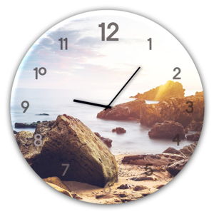 Nástěnné hodiny Styler Glassclock Stones, ⌀ 30 cm