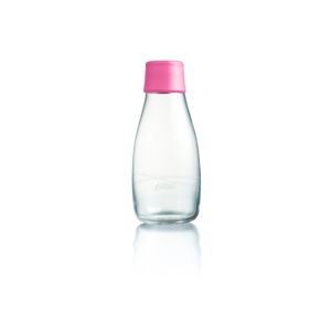 Světlerůžová skleněná lahev ReTap s doživotní zárukou, 300 ml