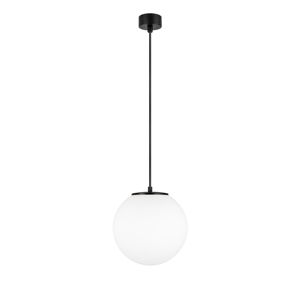 Bílé závěsné svítidlo s objímkou v černé barvě Sotto Luce TSUKI M, ⌀ 25 cm