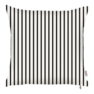 Černobílý povlak na polštář Apolena Pinky Light Stripes, 43 x 43 cm