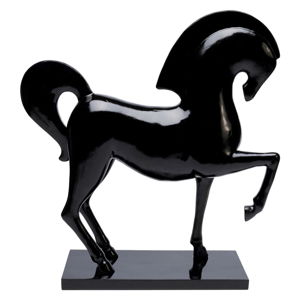 Černá soška koně Kare Design Proud Horse