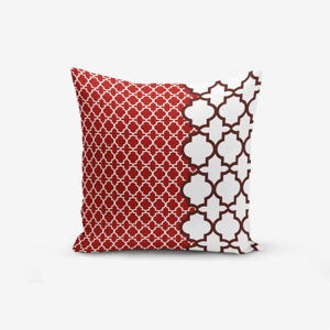 Povlak na polštář s příměsí bavlny Minimalist Cushion Covers Geometric Rojo, 45 x 45 cm