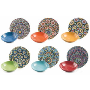 18dílná porcelánová sada talířů Villa d'Este Marrakech