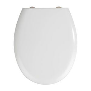Bílé WC sedátko se snadným zavíráním Wenko Rieti, 44,5 x 37 cm