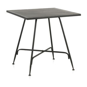 Černý kovový barový stolek Geese Industrial Style, 80 x 80 cm