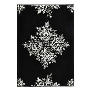 Černo-bílý koberec Hanse Home Gloria Blossom, 160 x 230 cm