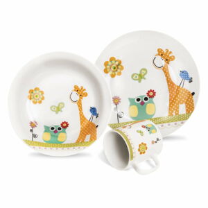 3dílný dětský porcelánový jídelní set Orion Giraffe