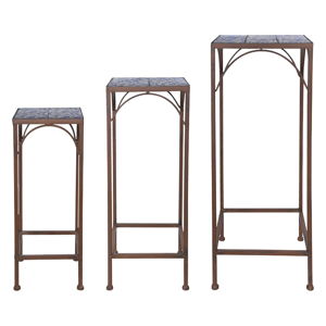Sada 3 odkládacích stolků s keramickým povrchem Esschert Design Trio