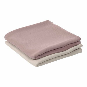 Sada 2 dětských ručníků z organické bavlny Kave Home Hilen Pink, 87 x 87 cm