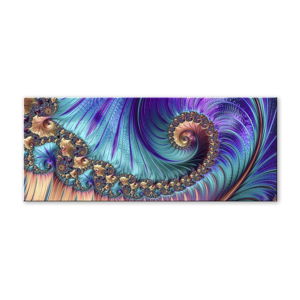 Obraz Styler Glas Fractal Violet, 50 x 125 cm