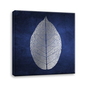 Obraz Styler Canvas Silver Uno White Leaf, 60 x 60 cm