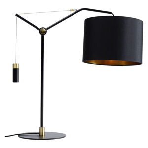 Černá stolní lampa s textilním stínidlem (výška 55 cm) Salotto – Kare Design