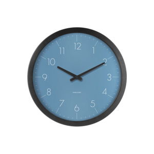 Modré nástěnné hodiny z jedlového dřeva Karlsson Dainty