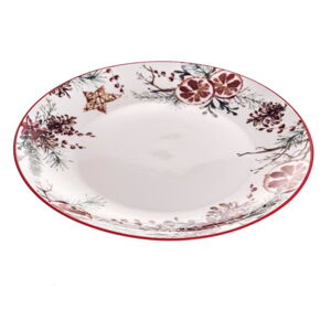 Bílý porcelánový talíř Dakls, ø 26,8 cm