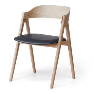 Černá/přírodní kožená jídelní židle Mette – Hammel Furniture
