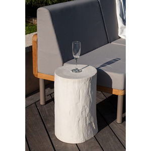 Bílý zahradní odkládací stolek Ezeis Ecotop, ⌀ 35 cm
