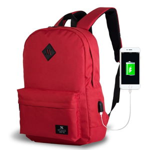 Červený batoh s USB portem My Valice SPECTA Smart Bag