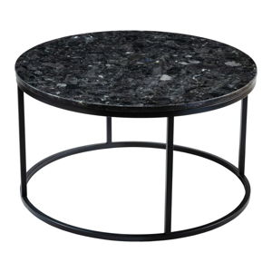 Černý žulový konferenční stolek RGE Black Crystal, ⌀ 85 cm