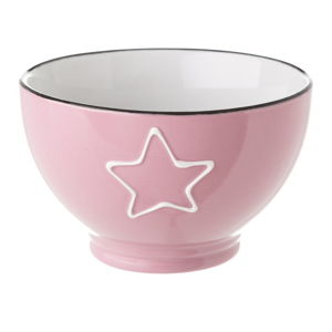 Růžová keramická miska Unimasa Star, 580 ml