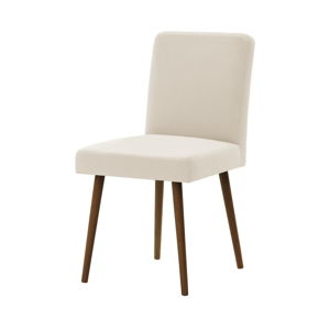 Krémová židle s tmavě hnědými nohami z bukového dřeva Ted Lapidus Maison Fragrance
