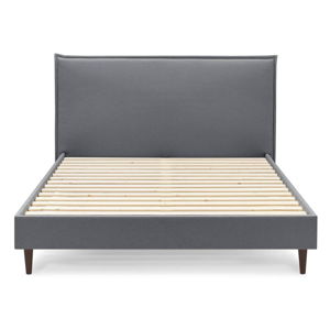 Tmavě šedá dvoulůžková postel Bobochic Paris Sary Dark, 180 x 200 cm