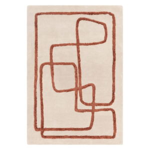 Ručně tkaný vlněný koberec v cihlové a krémové barvě 200x300 cm Matrix – Asiatic Carpets