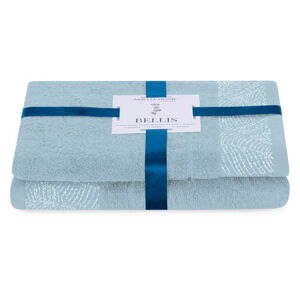 Světle modré froté bavlněné ručníky a osušky v sadě 2 ks Bellis – AmeliaHome