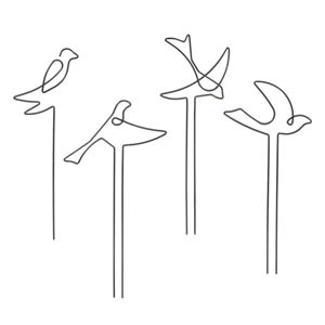 Kovová podpěra rostiln 4 ks Bird – Esschert Design