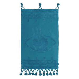 Modrý bavlněný nástěnný koberec Nattiot Siva, 70 x 120 cm
