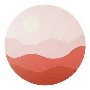 Růžovo-červený nástěnný obraz PT LIVING Pink Sunset, ø 40 cm