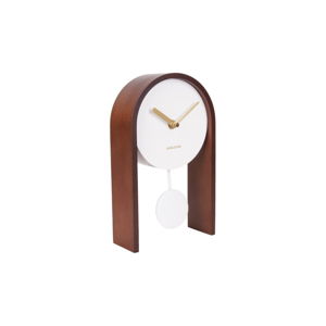 Stolní hodiny s březovým dřevem Karlsson Smart Pendulum Dark