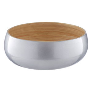 Bambusová miska ve stříbrné barvě Premier Housewares, ⌀ 25 cm