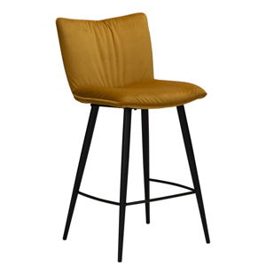 Žlutá sametová barová židle DAN-FORM Denmark Join