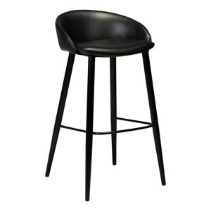 Černá barová židle v imitaci kůže DAN-FORM Denmark Dual