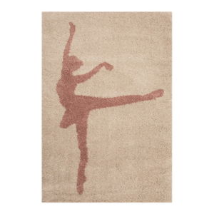 Dětský hnědý koberec Zala Living Ballerina, 120 x 170 cm